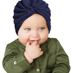 SYGA Woolen Soft Hat & Rabbit Ears Warm Headband For Newborn Baby Boy & Girls Pack of 2- Blue-26