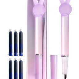 FunBlast Medium Point Fountain Pen Set with Rabbit Theme  Purple-26