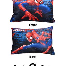 Marvel By Kuber Mart Industries Spiderman Print Baby Pillow Super Soft For Sleeping & Travel- Navy Blue-24
