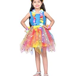 Itsmycostume Net Sleeveless Goa Theme Costume Set - Turquoise-image-39