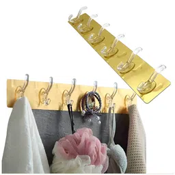 COZY VIBES Plastic Multi-Functional No Drilling Wall Hook Strip Bathroom Strong Sticky Towel Hook Rail Kitchen Hook Hanger - PACK OF 1 - COLOR MAY VARY-picture-25