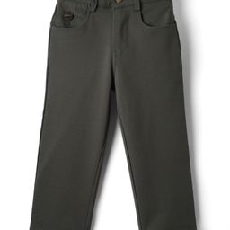 Noddy Kintted Cotton Solid Pant - Medium Green-image-95