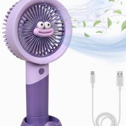 Yamama Rechargeable Handheld Fan Cute Portable Fan with Quiet Operation & for Travel, Office & Desk Use (Pack of 1 - Design And Color May Vary)-image-66