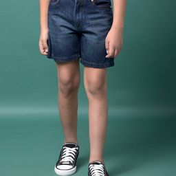 CRIMSOUNE CLUB Cotton Woven Mild Washed Shorts - Navy Blue-image-24