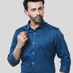JONESBURG Men Classic Slim Fit Cotton Formal Shirt-image-74
