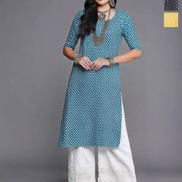 Anouk Rustic Women Pack of 3 Ethnic Motifs Printed Daily Straight Kurtas-image-85