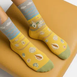 ZEVORA Patterned Calf Length Socks-picture-35