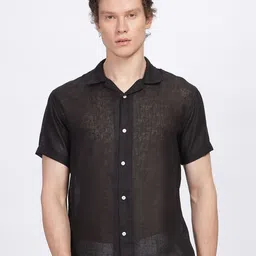 Vestirio Men Relaxed Textured Solid Relaxed Fit Casual Shirt-image-87