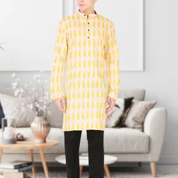 Moda Rapido Men Ethnic Motifs Handloom Kurta-image-97