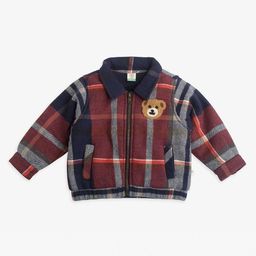Ed-a-Mamma Baby Boys Checked Outdoor Puffer Jacket with Patchwork-picture-55