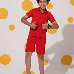 Cherry & Jerry Boys Short Sleeves Shirt With Shorts-image-68