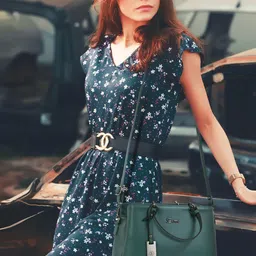 Exotic PU Structured Handheld Bag with Tasselled image 4