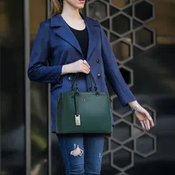 Exotic PU Structured Handheld Bag with Tasselled image 5