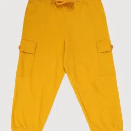 Kiddopanti Boys Mustard Cotton Trackpants-picture-21