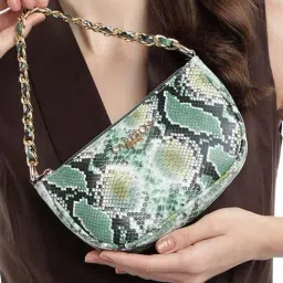 Carlton London Green Rosabella Animal Effect Medium Shoulder Bag-image-79