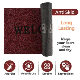 Kuber Industries Red Printed Rectangle Doormat image 5