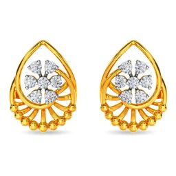 Kisna Diamond & Gold Jewellery 14k (585) Gold Lyrica Earring-picture-45