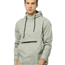 Campus Sutra Olive Full Sleeves Hooded Jacket-picture-23