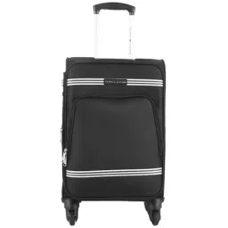 Tommy Hilfiger Phoenix Black 4 Wheels Small Soft Cabin Trolley - 36.5 cm-image-8