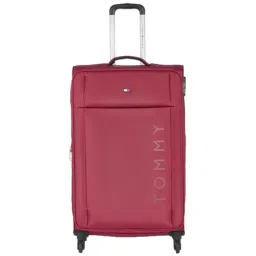 Tommy Hilfiger Sigma Red 4 Wheels Large Soft Cabin Trolley - 46 cm-image-11