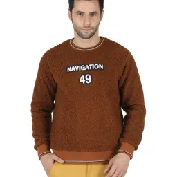 Monte Carlo Brown Round Neck Sweatshirt-image-99