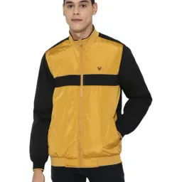 Allen Solly Yellow & Black Regular Fit Colour Block Jacket-24