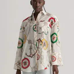 GANT Cream Printed Shirt-image-34
