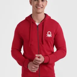 United Colors of Benetton Red Hooded Sweatshirt-picture-10
