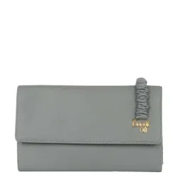Baggit Grey Textured Tri-Fold Wallet for Women-40