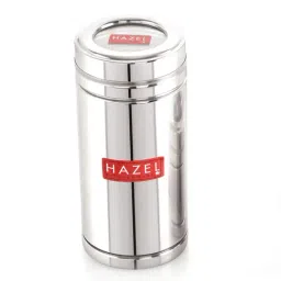 HAZEL Silver Stainless Steel Container with Transparent Lid (0.9L)-30