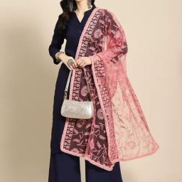 Saadgi Pink Embroidered Dupatta-image-70