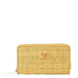 Baggit Beige Textured Zip Around Wallet for Women-49