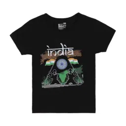 Proteens Kids Black Cotton Printed T-Shirt-image-132