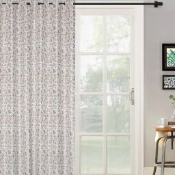 Hosta Homes Brown Polyester Door Blackout Curtain-48