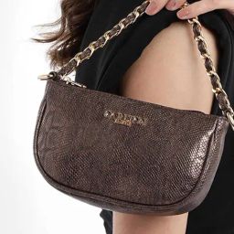 Carlton London Brown Raffaella Animal Effect Medium Shoulder Bag-image-12