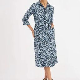 SALT Attire Multicolor Lapis Tab Detail Belted Shirt Dress-image-34