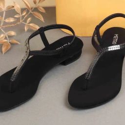 Metro Women's Black T-Strap Sandals-26