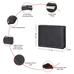 SASSORA Enzo Casual Leather Bi-Fold Wallet for Men image 4