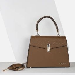 Allen Solly Brown Textured Satchel-41