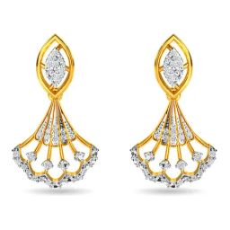 Kisna Diamond & Gold Jewellery 14k (585) Gold Evie Diamond Earring-picture-24