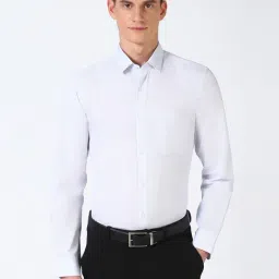 Peter England Blue Slim Fit Printed Shirt-picture-6