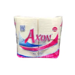 Axon 2 Ply XL Plain Toilet Paper Rolls 4 in 1 10x10 cm, 2180 Pulls (545 Pulls x 4 Pkt)-96