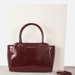 Allen Solly Maroon Animal Effect Satchel-57