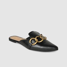 CAI Women Black Embellished Mules Flats-18