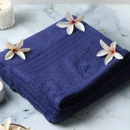 Monte Carlo Jazz Blue Cotton Bath Towel-picture-0