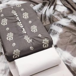 Maroosh Floral Emboidered Thread Work Unstitched Dress Material-image-51