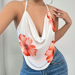StyleCast Women Floral Print Crop Fitted Top-picture-25