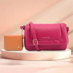 Fastrack Pink Solid Medium Sling Handbag-90