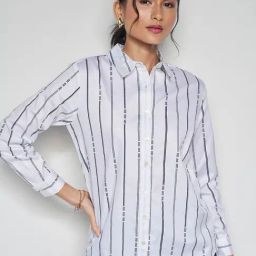 AND White & Black Cotton Striped Shirt-picture-11