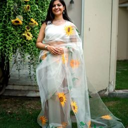 BAESD Floral Organza Saree-image-79